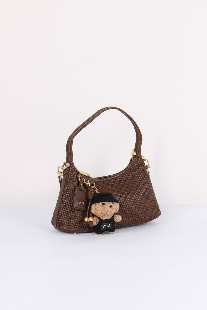 Zelda Pochette Intreccio Ecopelle Moro-2