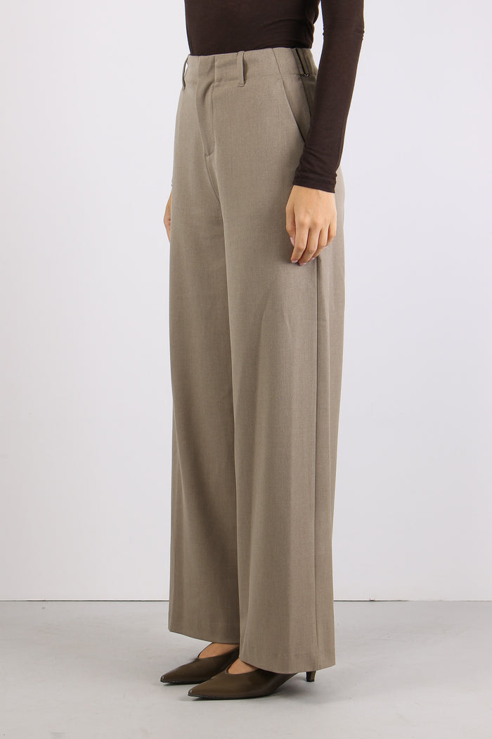 Pantalone Fibbia Laterale Fango-4