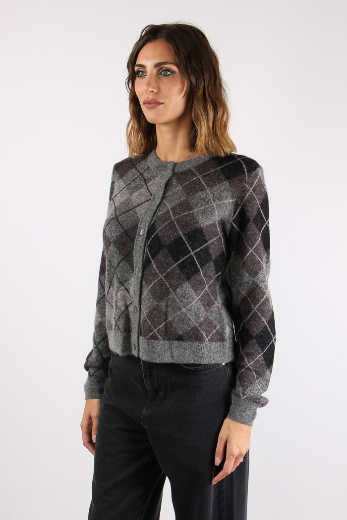 Cardigan Rombi Grigio-4