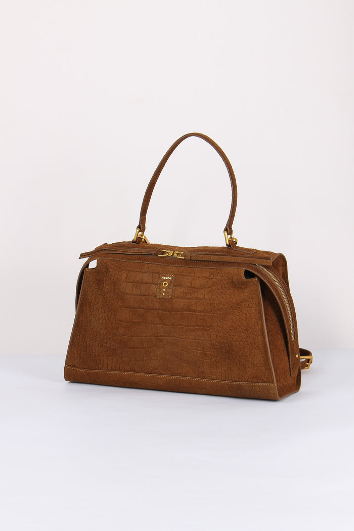 Maxi Trapezio Suede Stampa Cocco Brown-2