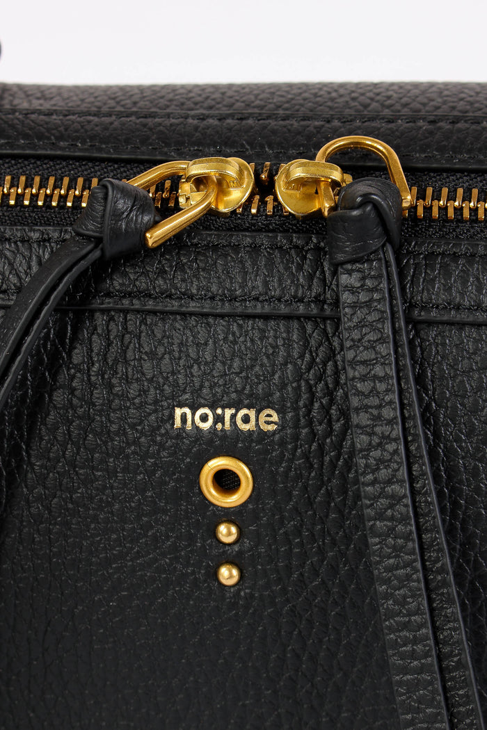 Mini Trapezio Pelle Martellata Black-6