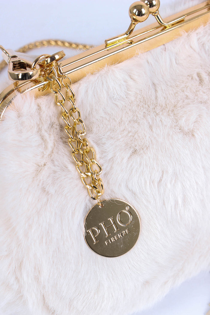 Pochette Ecopelliccia Pon Pon Panna-2