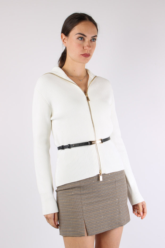 Milioner Cardigan Costa Zip Milk-3