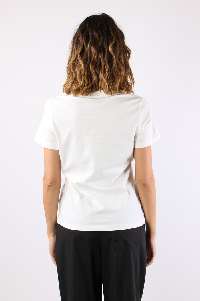 T-shirt M/m Cotone Bianco-3