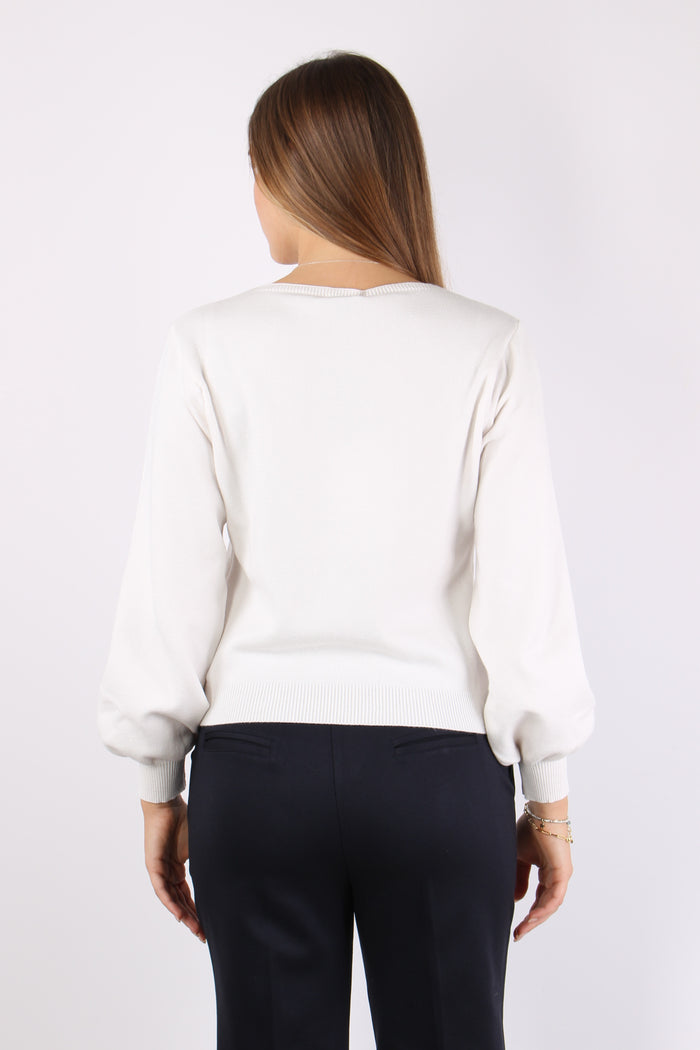 Maglia Scatoletta Punto Noccio Panna-3