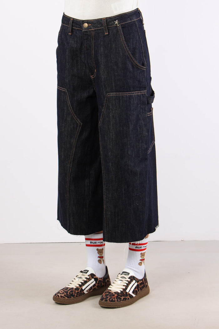 Bermuda Denim Work Denim Scuro-3