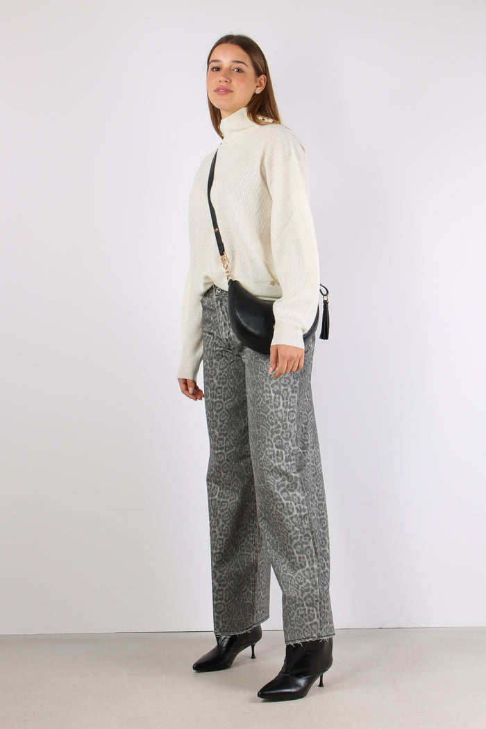 Pantalone Palazzo Animalier Grey Animalier-6