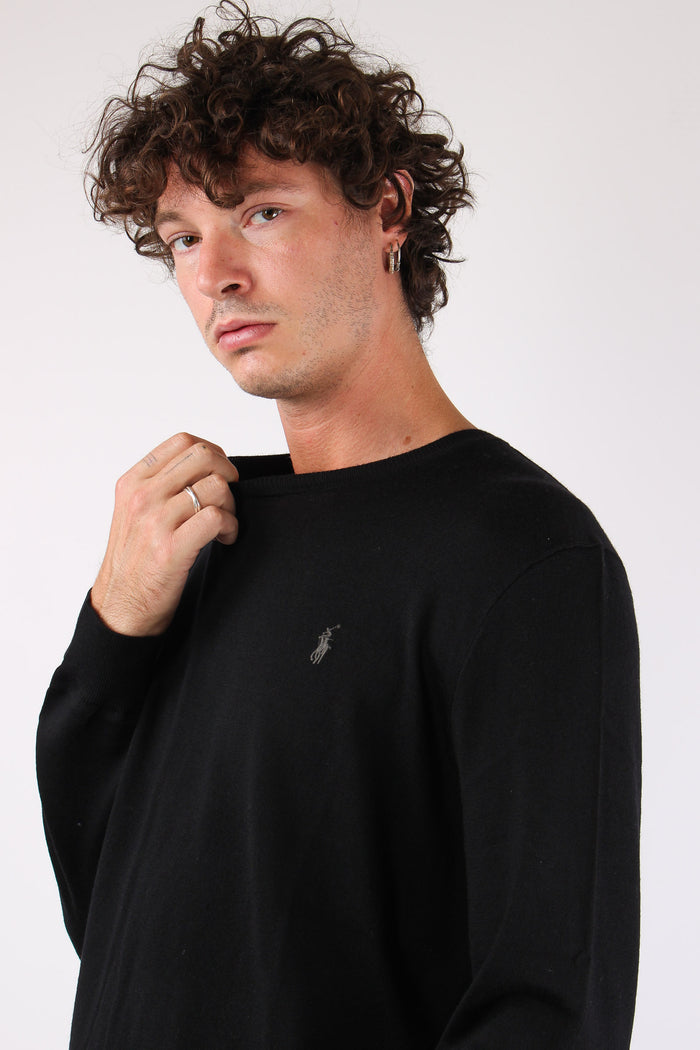 Maglia Girocollo Polsino Cosa Polo Black-6