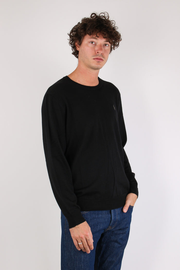 Maglia Girocollo Polsino Cosa Polo Black-5