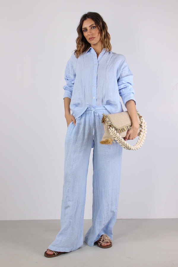 Pantalone Palazzo Lino Azzurro
