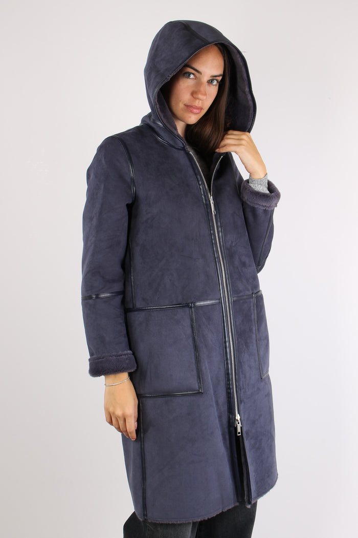 Ecomontone Lungo Cappuccio Night Grey-8