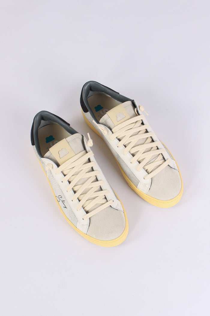 Sneakers Bimateriale Camoscio Grey/black-7