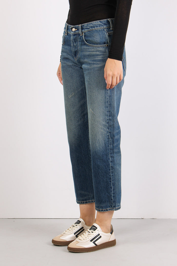 Denim Regular Micro Rotture Denim Medio-3