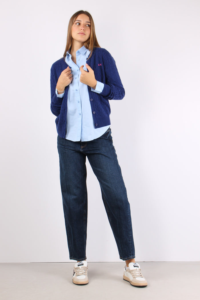 Camicia Slim Cotone Azzurro-6