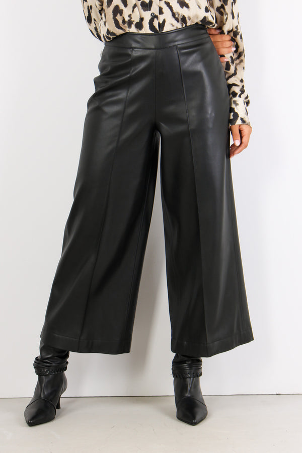 Pantalone Cropped Inserto Ecop Black-2