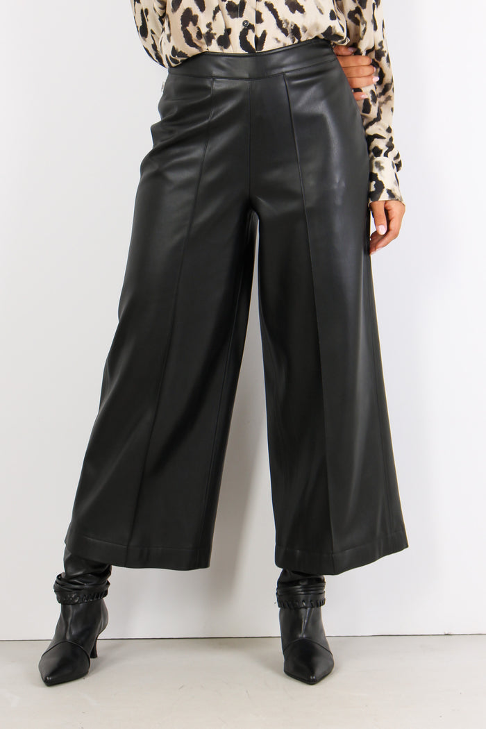 Pantalone Cropped Inserto Ecop Black-2
