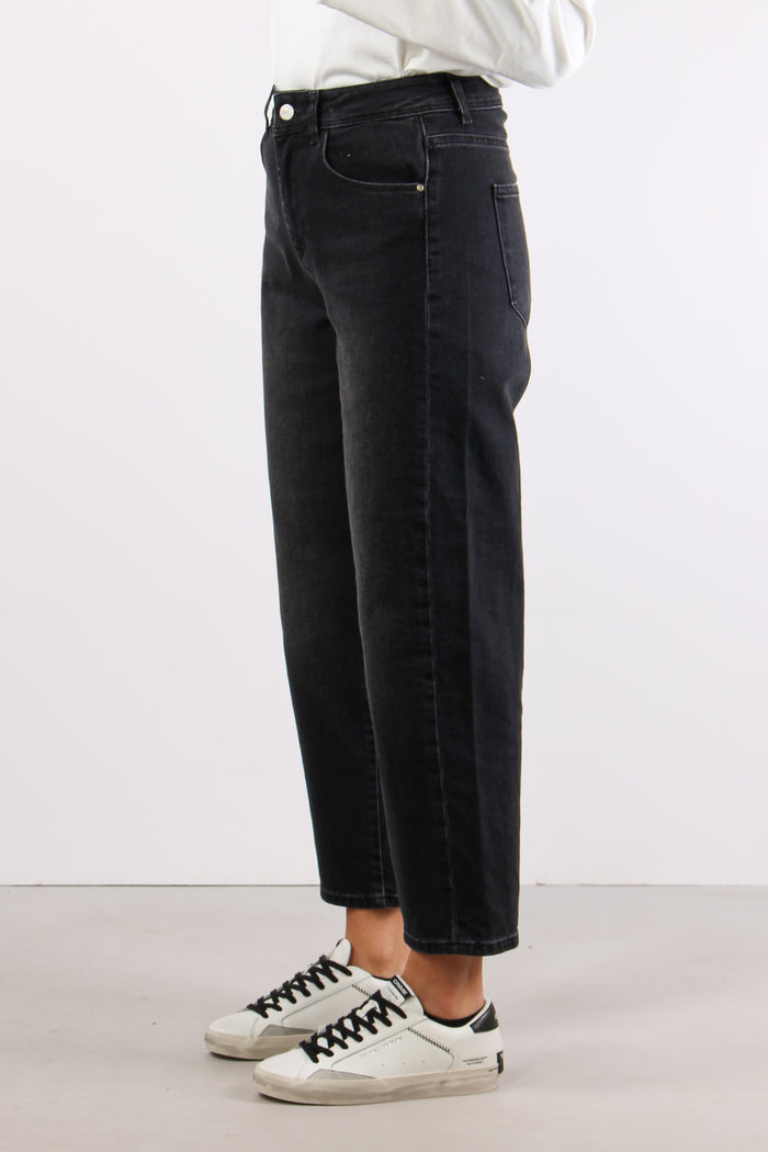 Denim Cropped Stretch Denim Nero-4