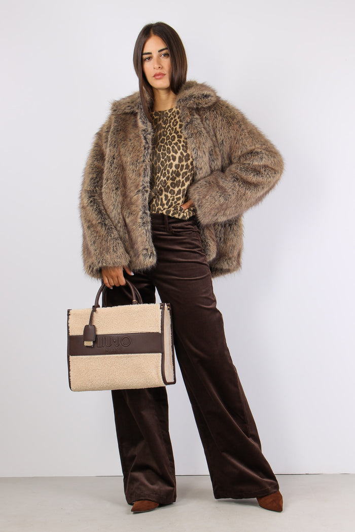 Ecopelliccia Ganci Brown Wolf-10