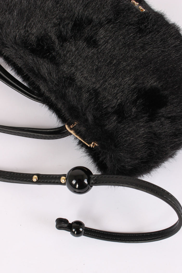 Malachite Pochette Ecopelliccia Nero-5