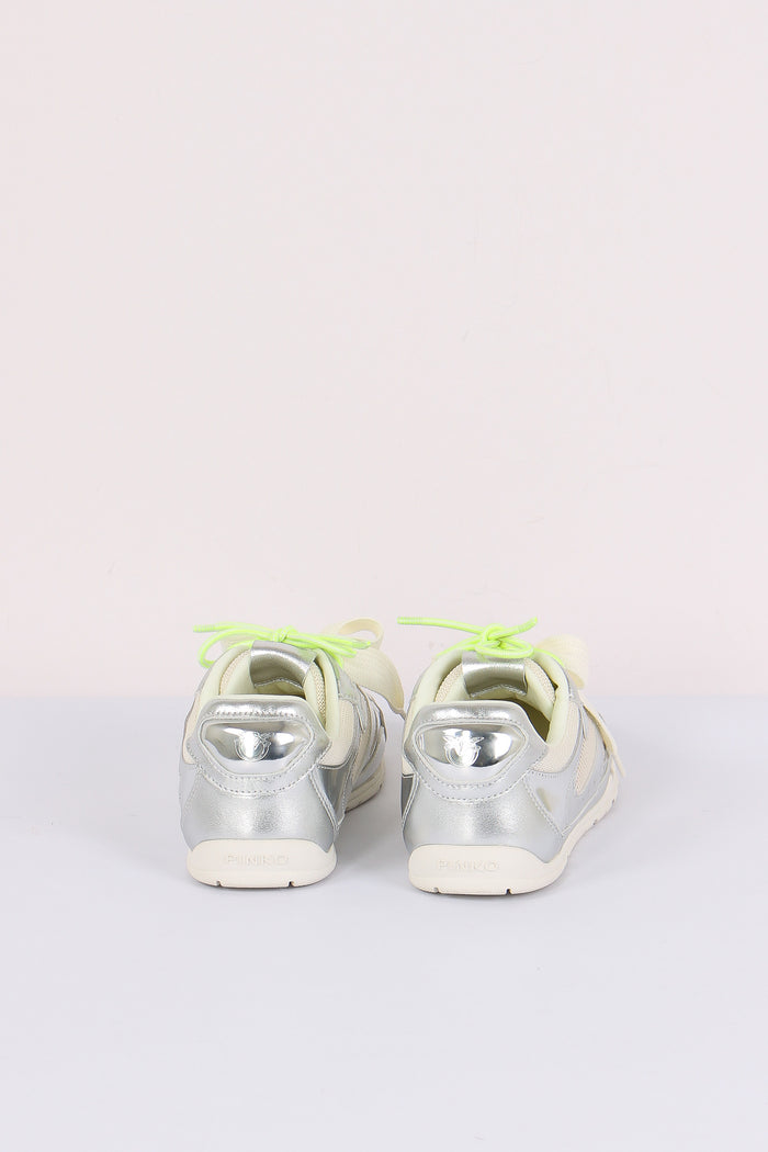 Sneakers Pelle Multi Lacci Silver-3