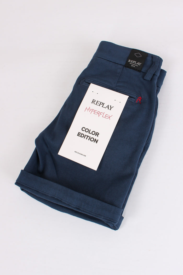 Bermuda Cotone Morbido Blu-5