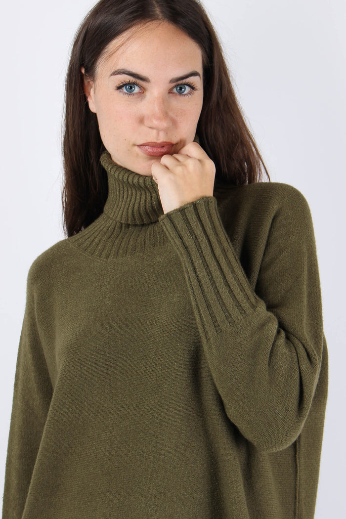 Maglia Collo Alto Viscosa Militare-7