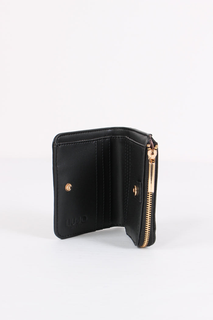 Portafoglio Piccolo Clip Nero-5