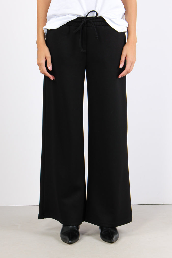 Pantalone Palazzo Coulisse Mod Nero-2