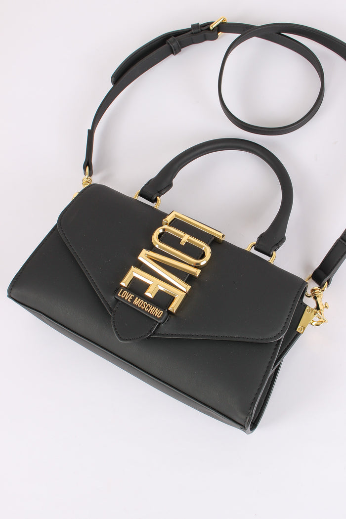 Pochette 1 Manico Maxi Logo Nero-5
