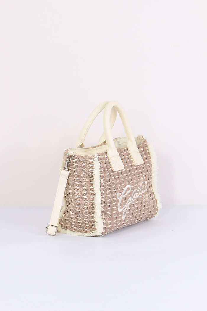 Mini Shopping Intreccio Beige-6