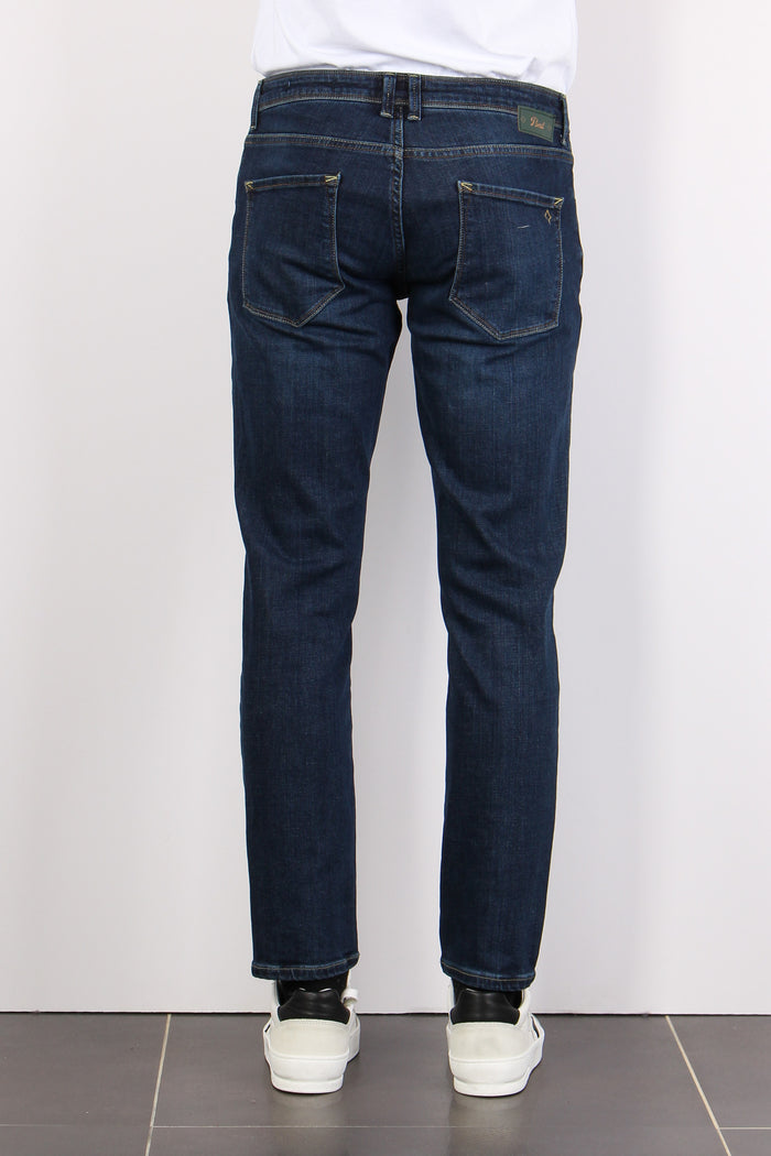 Denim Tapered Fit Denim Scuro-3