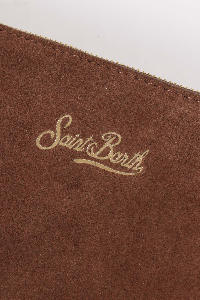 Borsa A Tracolla Suede Brown-7