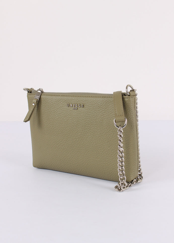 Mini Pochette Tracolla Bottalata Verde Bosco-6