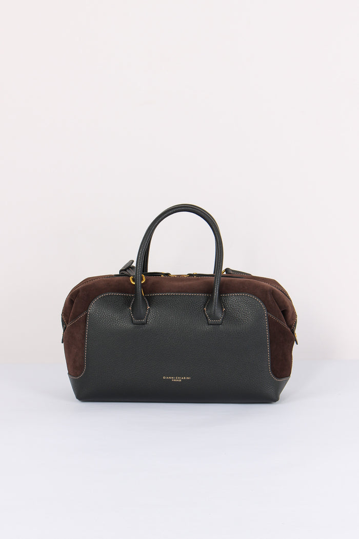 Gemma Maxi Bag Bimateriale Nero/moka
