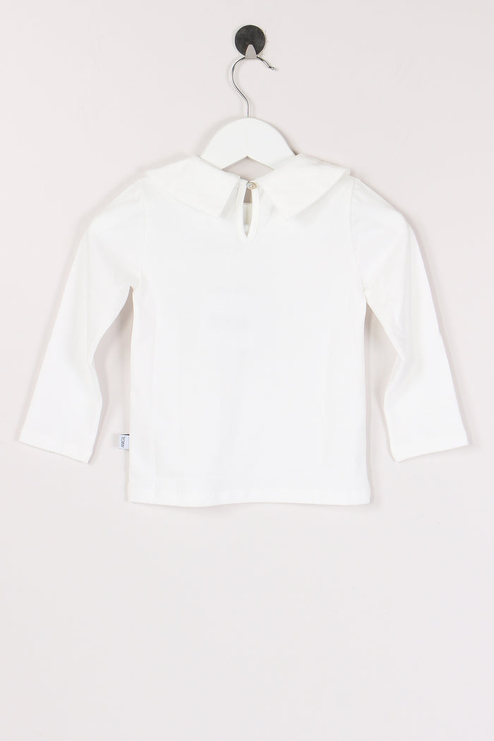 T-shirt Colletto Caldo Cotone Latte-3