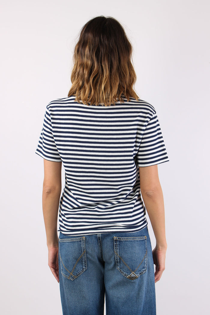 T-shirt Riga Logo Bianco/blu-4