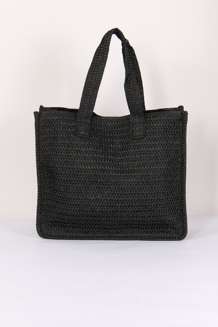 Borsa Rafia Nero-3