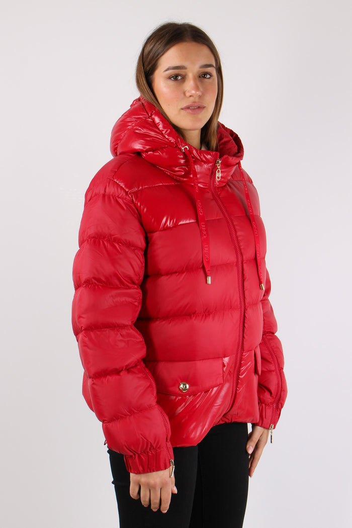 Piumino Over Piuma D Oca Ciliegia-9