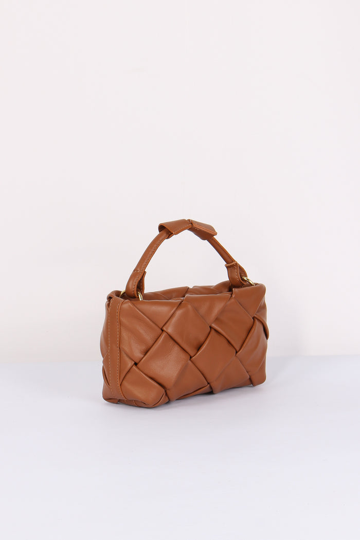 Pochette Intreccio Vera Pelle Cuoio-6