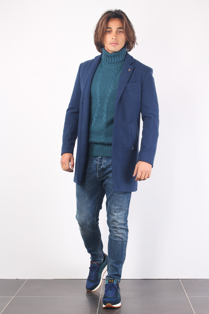 Cappotto Monopetto Navy