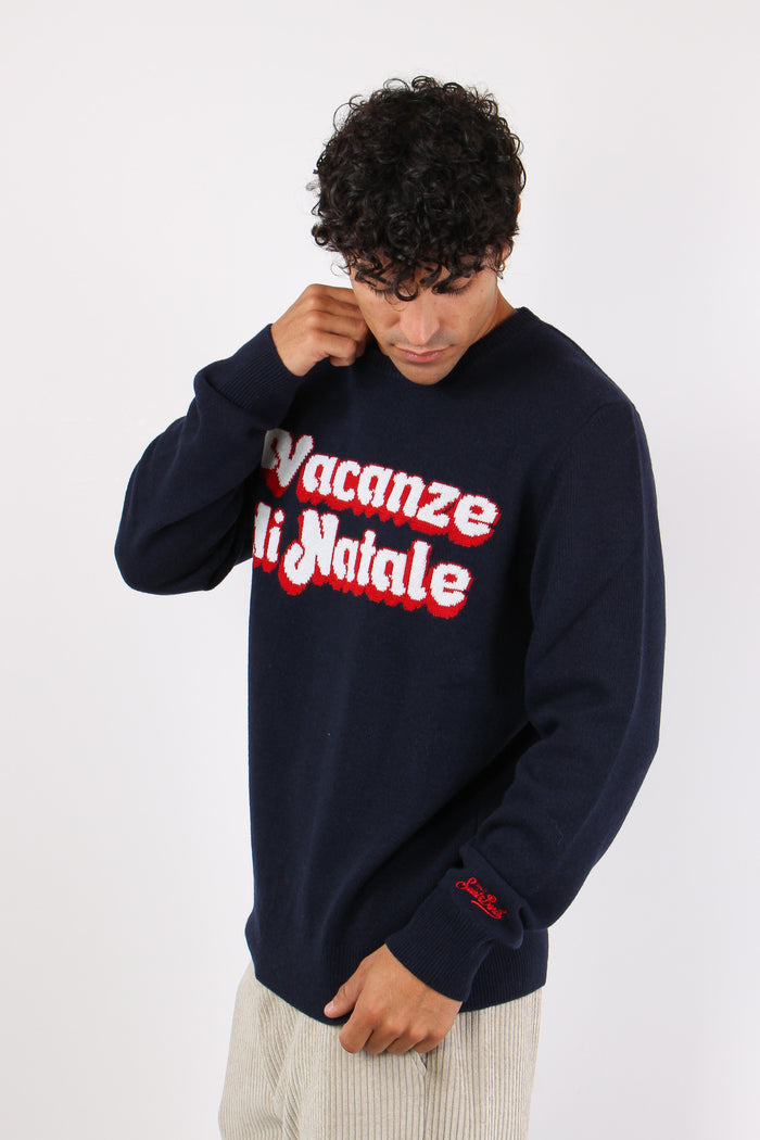 Girocollo Vacanze Di Natale Blu-6