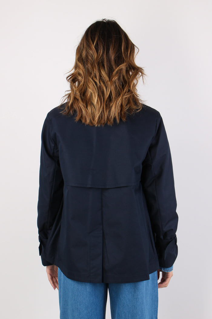 Wkdbiglia Trench Corto Blu-4