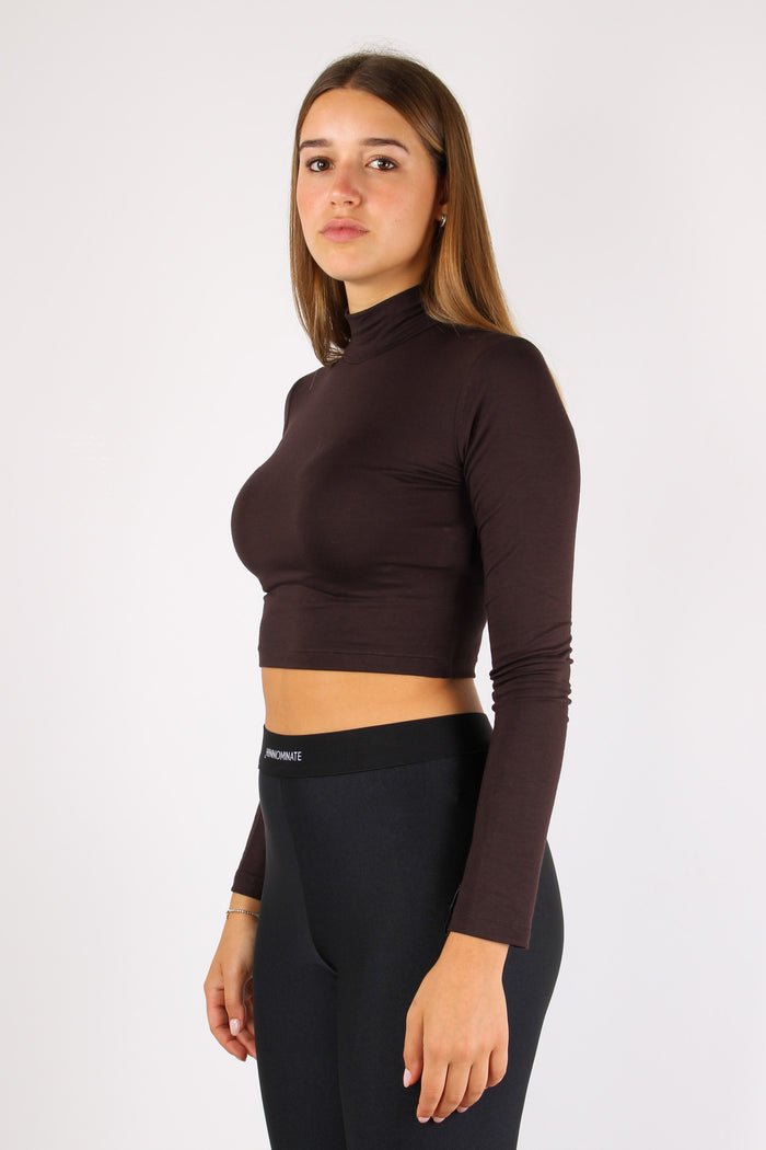 Dolcevita Cropped Viscosa Moro-4