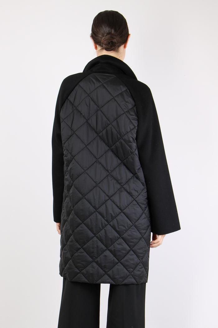 Zolfo Cappotto Lungo Lana Nero-6