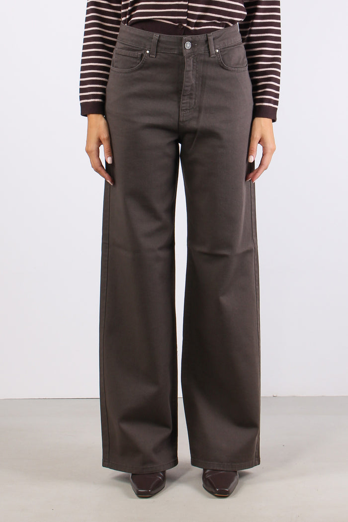 Selene Denim Palazzo Brown-2