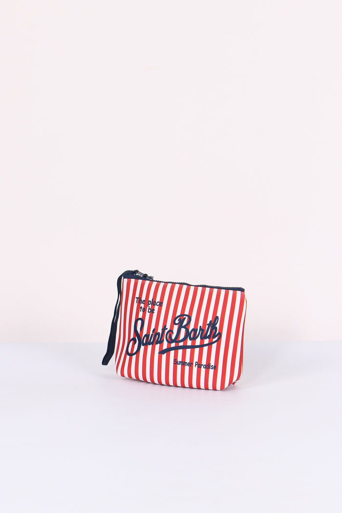 Aline Pochette Righe Rosso/bianco-2