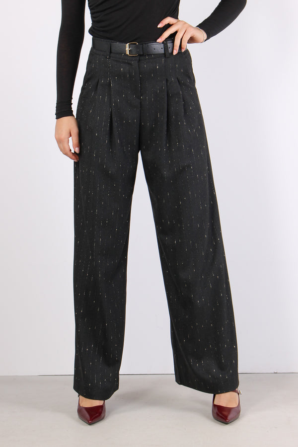 Pantalone Filo Lurex Doppia Pe Grigio-2