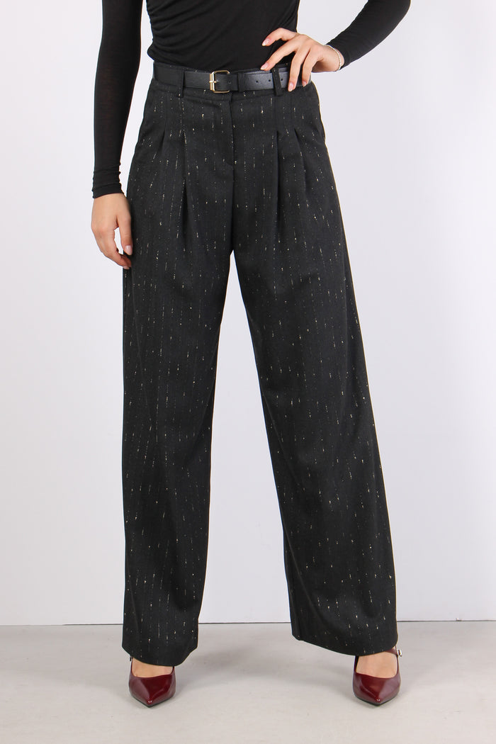 Pantalone Filo Lurex Doppia Pe Grigio-2