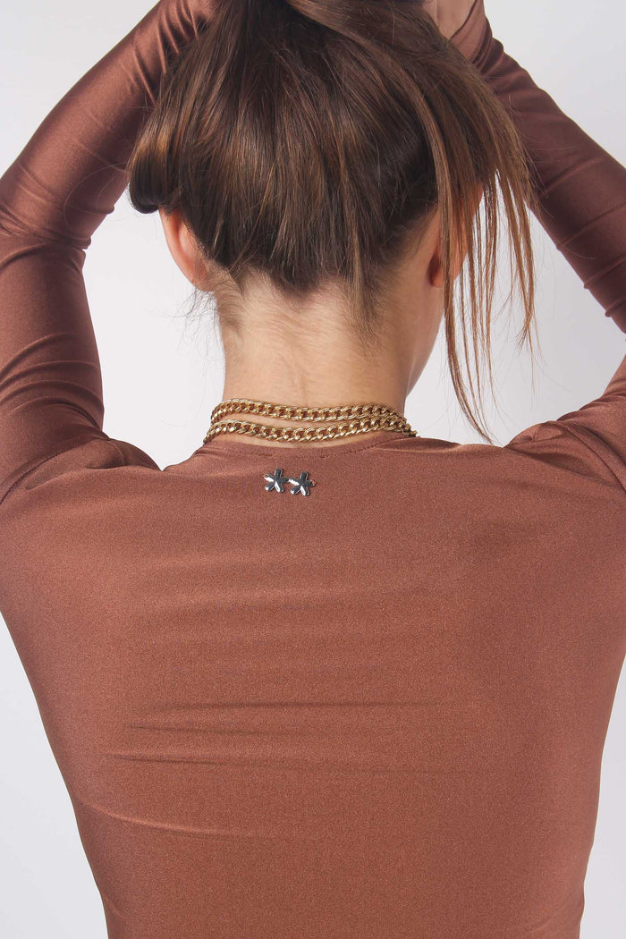 Crop Top Paricollo Ml Brown-7