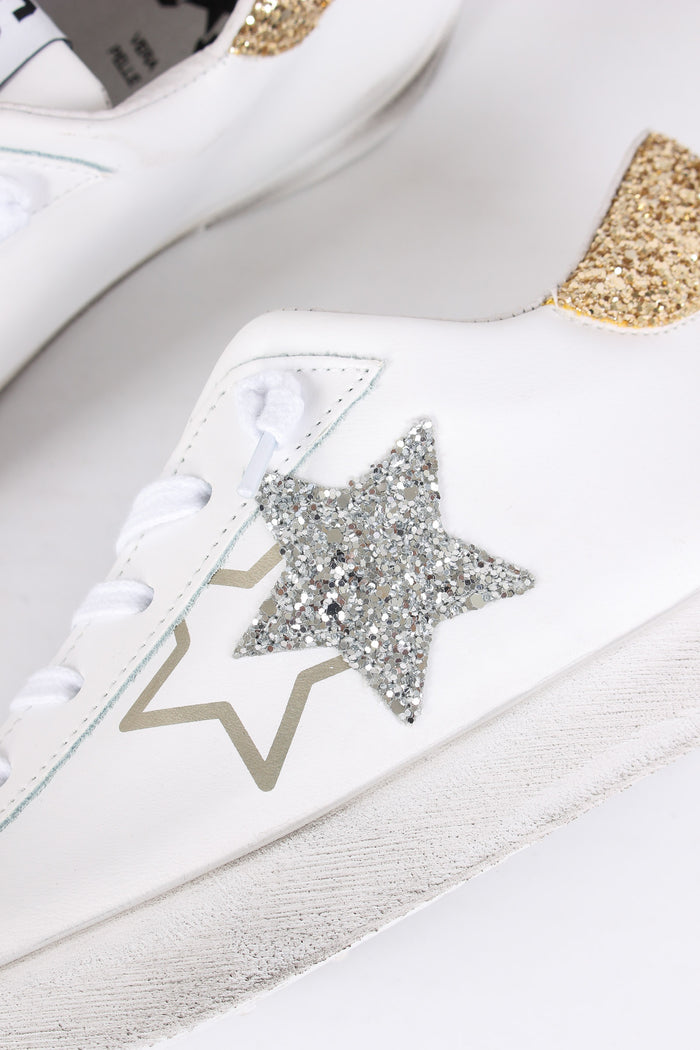 Sneakers Prime Star Glitter Bianco/argento-6